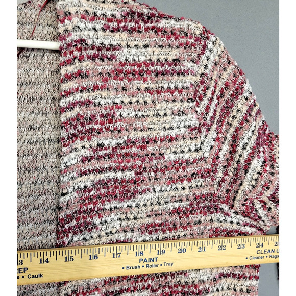 Lane Bryant Cardigan Sweater Women 14/16 Cranberry Open Front Duster Knit Boho - Picture 5 of 12